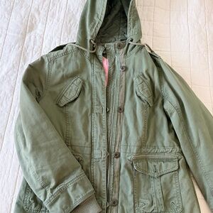 Tommy Hilfiger Green and Pink Quilted Jacket
